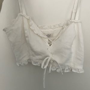 White Aritzia, Wilfred crop tank